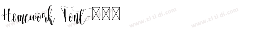 Homework Font字体转换